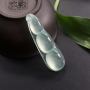 高冰种翡翠福豆 翡翠挂件 种质细腻 清澈通透 光度极强