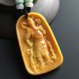 黄翡关公翡翠吊坠 尺寸56-33-10毫米