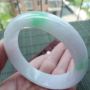 A货翡翠手镯 糯种春彩正装手镯57.8mm