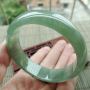 A货翡翠手镯 冰油满绿正装手镯57.5mm
