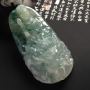 糯冰种飘花文殊菩萨 翡翠吊坠 尺寸83-43-23.5毫米