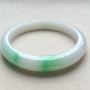 冰糯种飘花翡翠手镯  缅甸天然翡翠手镯  尺寸：62*11*9.4mm