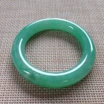 冰种晴水翡翠手镯  尺寸：57x12.2x12.2mm