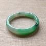 糯種帶陽綠翡翠平安鐲 尺寸：55.2/48.3/11.6/7.1