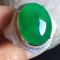老坑冰種正陽綠色 翡翠戒指