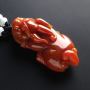 巧雕红翡貔貅 翡翠吊坠 尺寸52-24-13毫米