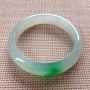 冰种飘绿翡翠手镯 缅甸天然翡翠手镯  尺寸：57.7x13.9x8.5mm
