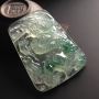 冰玻种飘花龙牌翡翠吊坠 尺寸56-43-7.5毫米