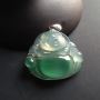 冰种绿底佛公 翡翠挂件 尺寸26-29-7mm