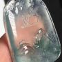 玻璃种飘彩意境牌 翡翠吊坠 尺寸:36.3*28.3*5.8mm