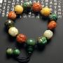 糯种多彩灵猴献寿翡翠手串