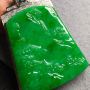 冰陽綠山水 翡翠掛件 裸石尺寸39.6*34*4