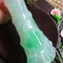 糯冰种飘绿 竹节翡翠吊坠