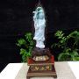 老坑糯冰春彩 观音赐福翡翠摆件