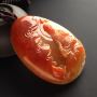 糯冰种红翡大日如来 翡翠吊坠 尺寸61-45-13毫米