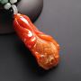 巧雕红翡百财翡翠吊坠 尺寸60-26-15毫米