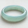 冰糯种晴水天然翡翠扁管手镯（58.1mm）