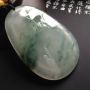 冰种深山仿古寺翡翠吊坠  尺寸69-45-8毫米