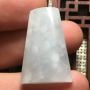 天然木那雪花棉翡翠无事牌吊坠