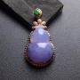 冰种紫罗兰葫芦 翡翠挂件 尺寸21-15.2-7.3