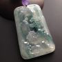 冰种飘花山水翡翠挂件   尺寸57-35-7毫米