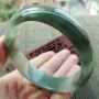 A货翡翠手镯 糯冰飘花正装手镯59.2mm