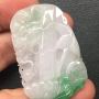 糯冰种辣色 富贵竹翡翠吊坠