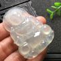 冰种观音 翡翠挂件 尺寸51.5*38.9*5.5mm