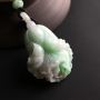 带色百财 翡翠吊坠 尺寸43-30-13毫米