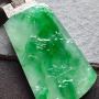 冰阳绿山水 翡翠吊坠 裸石尺寸38.5*25*3