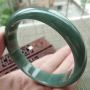 A货翡翠手镯 油青种满绿正装手镯60.3mm