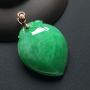 冰种满绿翡翠吊坠  尺寸:35.7-28.5-8.8毫米