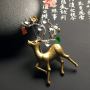 玻璃种无色镶嵌“福禄寿”胸针
