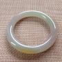 冰种黄翡手镯  缅甸天然翡翠圆条手镯  尺寸：55.2x10x10mm