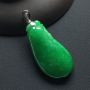 冰种满色福瓜 翡翠吊坠 尺寸:36.5-18.5-6.7毫米