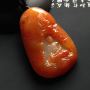 巧雕红翡大日如来  尺寸66-41-10毫米