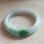 54.8圈口 糯冰春彩正庄翡翠手镯