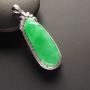 冰种阳绿福瓜 翡翠吊坠 裸石33-12-3.5毫米
