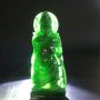 冰种墨翠  武圣关公翡翠吊坠