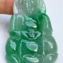 冰种飘绿翡翠吊坠 细腻完美 起光 大件 色辣