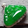 冰阳绿佛公翡翠吊坠  尺寸17.7*26*4