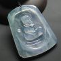 冰种飘花 宝宝佛 佛翡翠吊坠 尺寸:54-41-4毫米