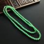 糯冰满色 天然翡翠佛珠项链 佛珠直径大4.5 小3.8毫米