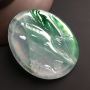 冰种飘绿山水牌翡翠挂件  尺寸54-43-7毫米