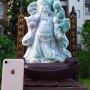 460.260.160寸翡翠A货 春彩飘花财神翡翠摆件