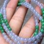 冰紫*阳绿天然翡翠珠链5