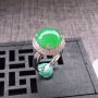 12*11.7*4.2寸冰糯种阳绿翡翠戒指
