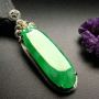 冰种阳绿翡翠福瓜吊坠  尺寸: 39-14-3mm
