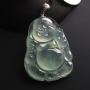 冰种飘花 翡翠吊坠 裸石尺寸41-30-6毫米