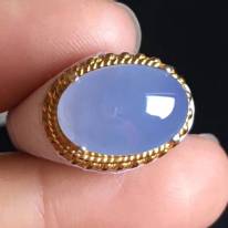 14.3-9.6-5mm老坑冰种 紫罗兰 缅甸天然翡翠戒指
